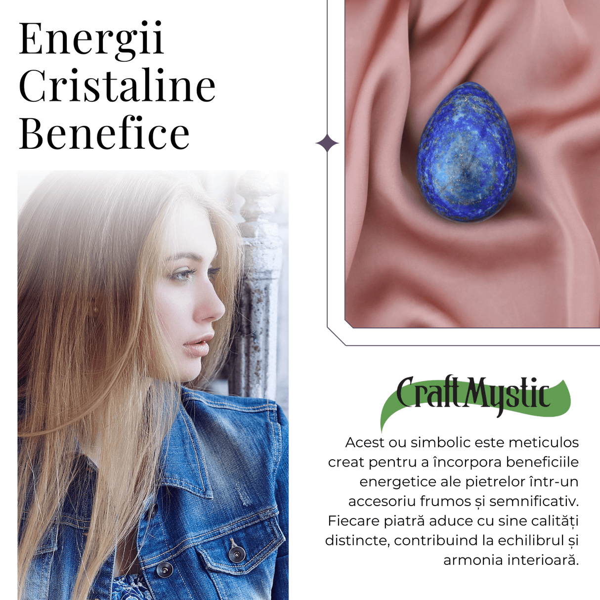 Ou Handmade de 50mm din Piatra Naturala de Lapis Lazuli