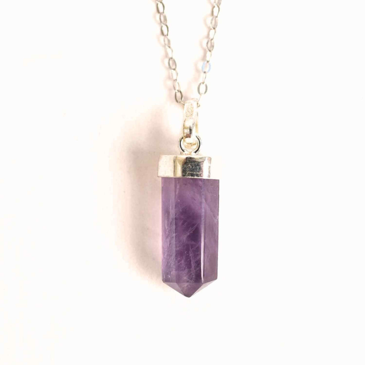 Protectie si Claritate Zilnica – Colier Turnulet cu Ametist si Argint 925