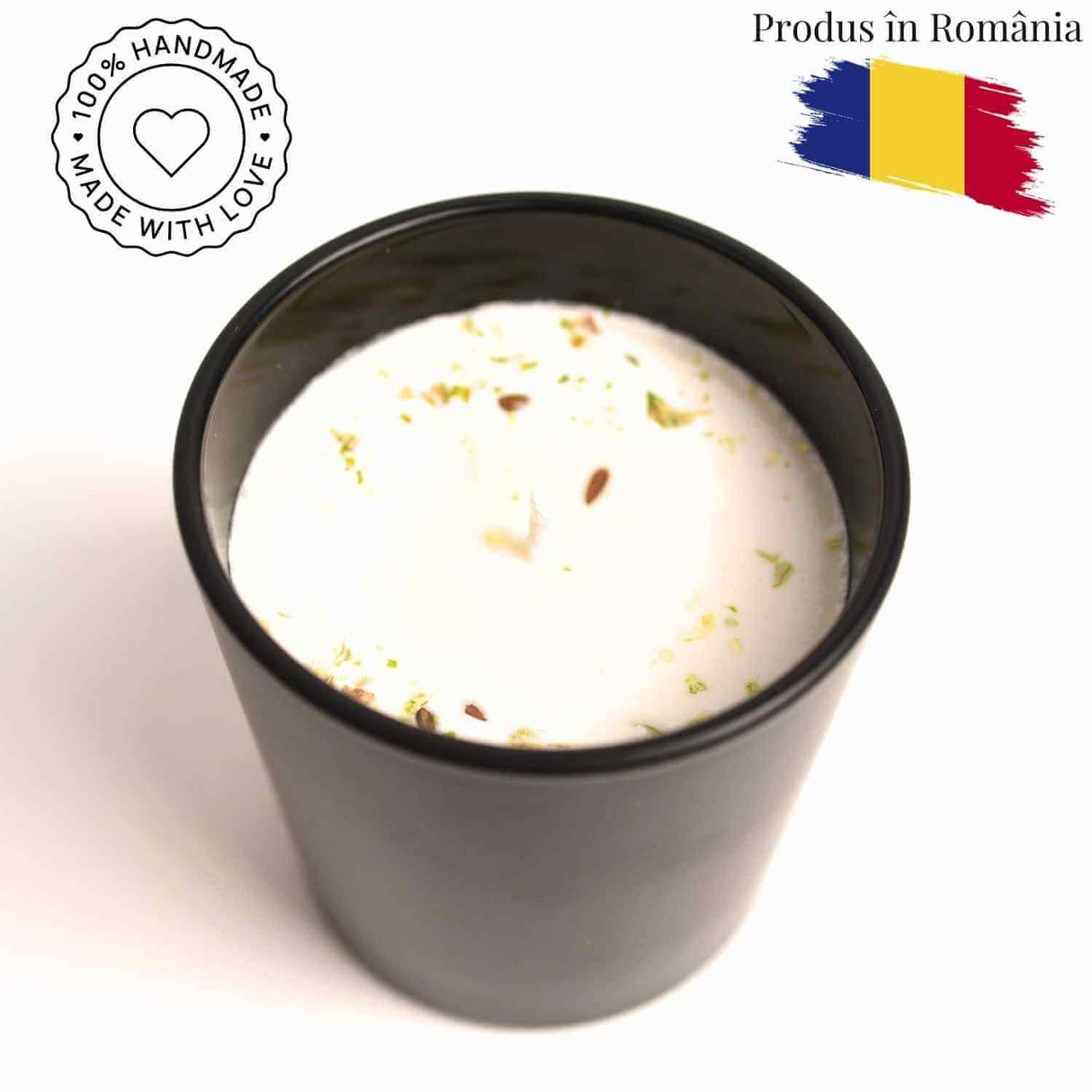 Lumanare cu ulei esential de patchouli, vanilie & lavanda – Relaxare si echilibru total