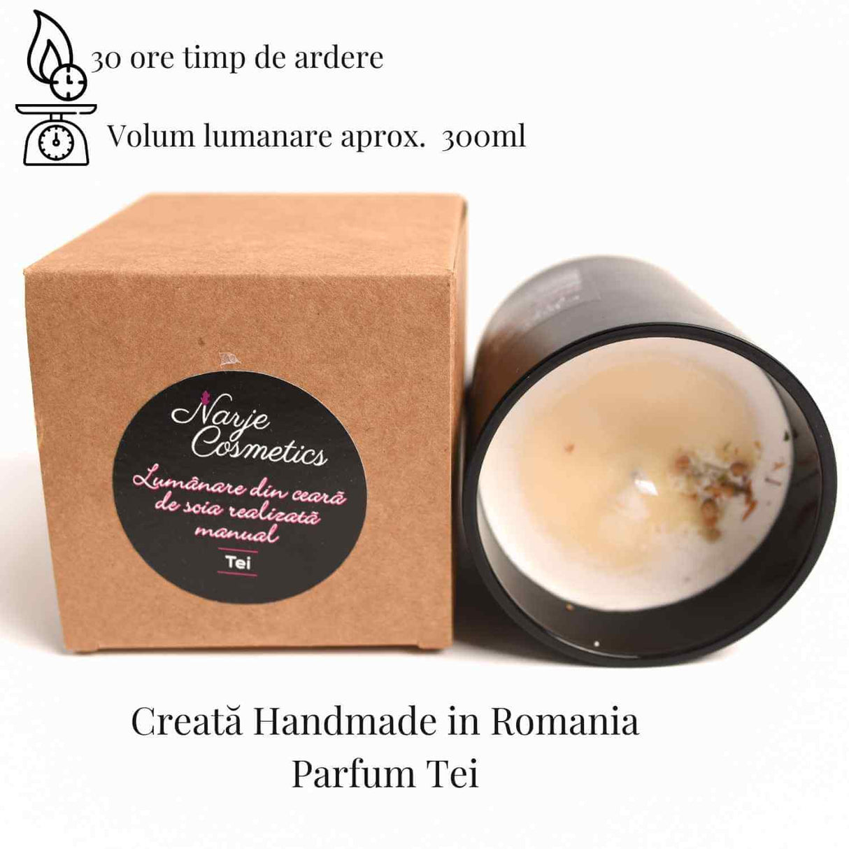 Lumanare cu ulei esential de tei – Relaxare si echilibru