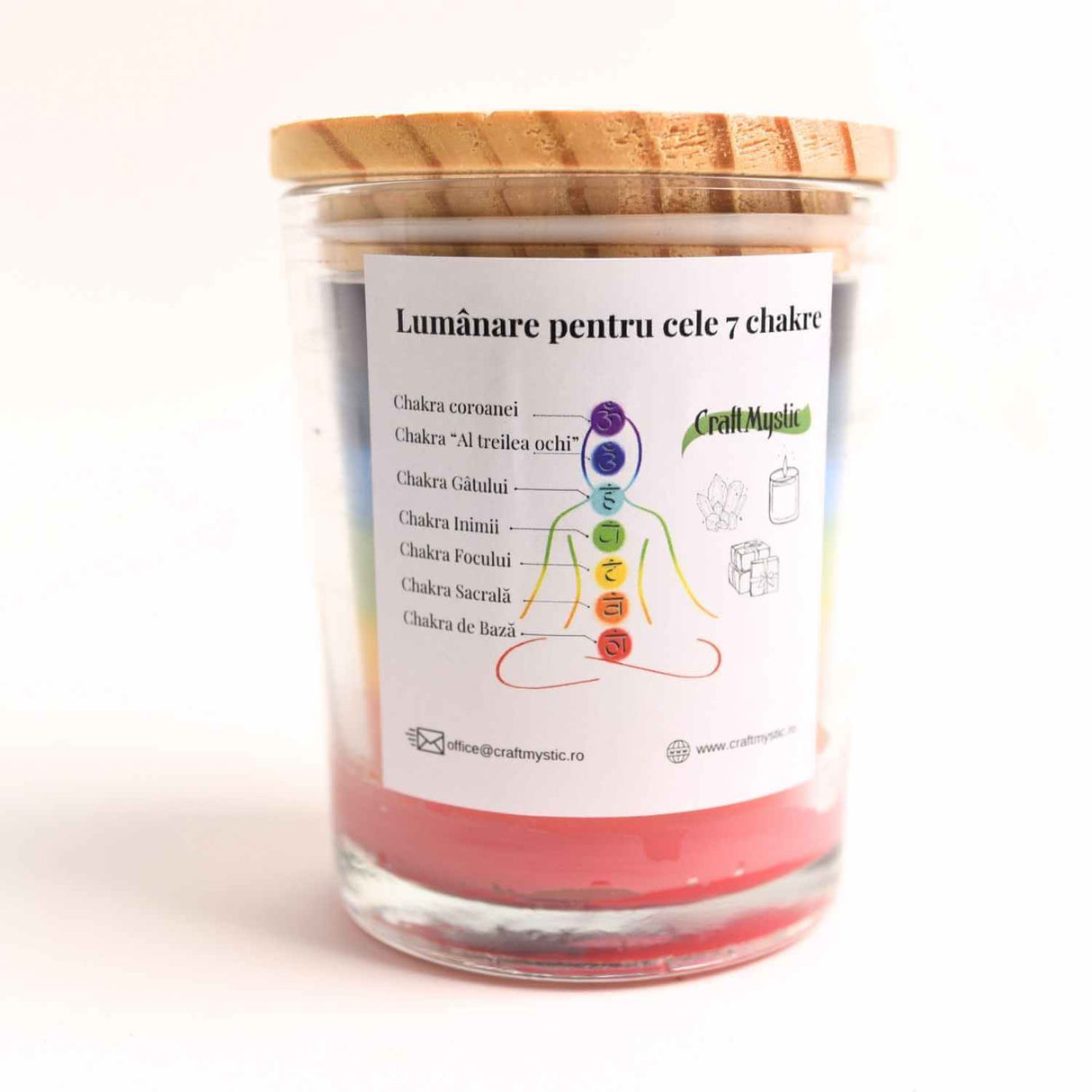Lumanare din soia naturala cu 7 arome pentru echilibrarea chakrelor