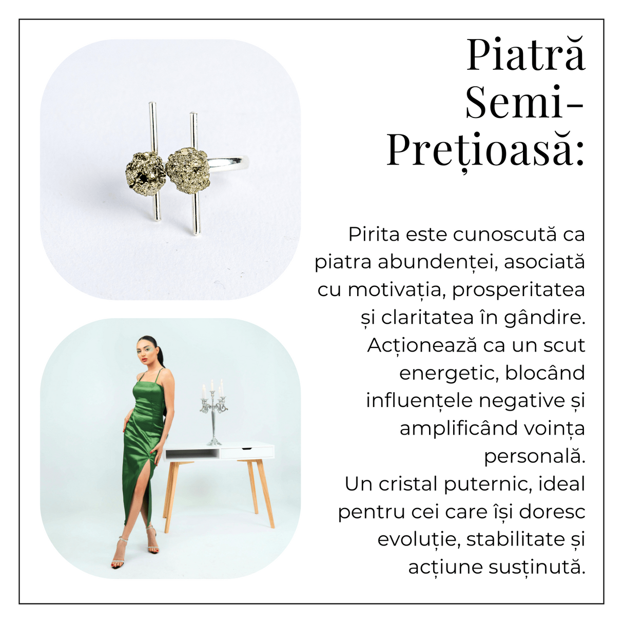 Inelul abilitatii si prosperitatii – Pirita naturala bruta