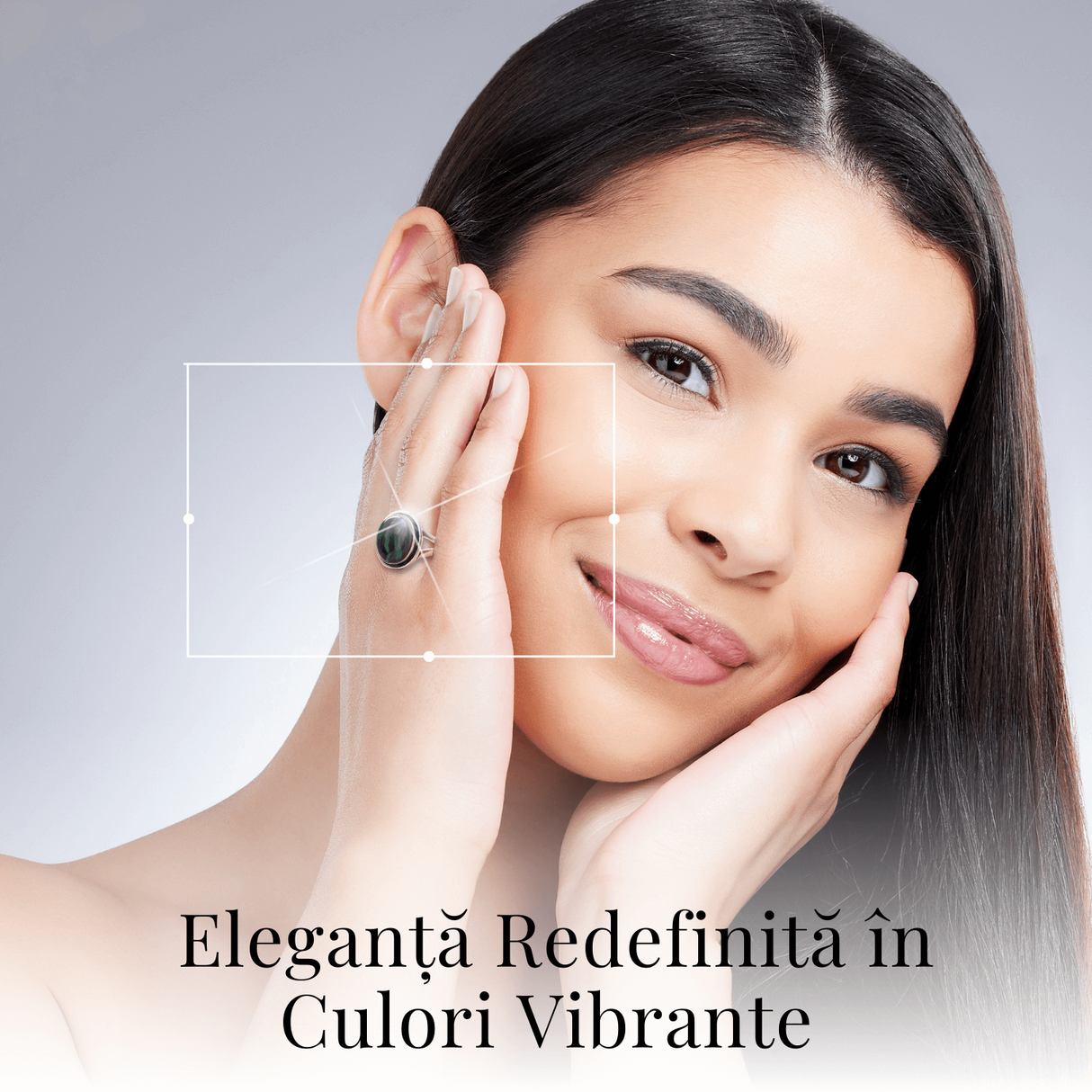 Inel Ajustabil Argintiu cu Malachit Natural