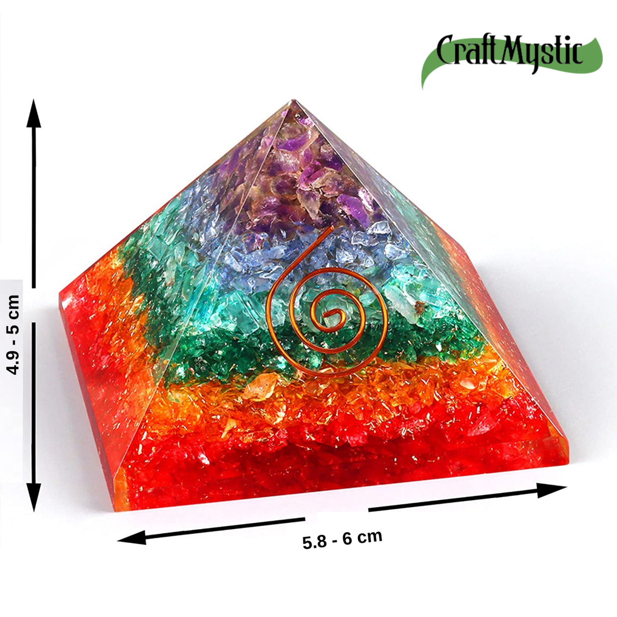 Piramida Orgonica cu 7 chakre - Generator de energie pozitiva, meditatie si echilibru spiritual