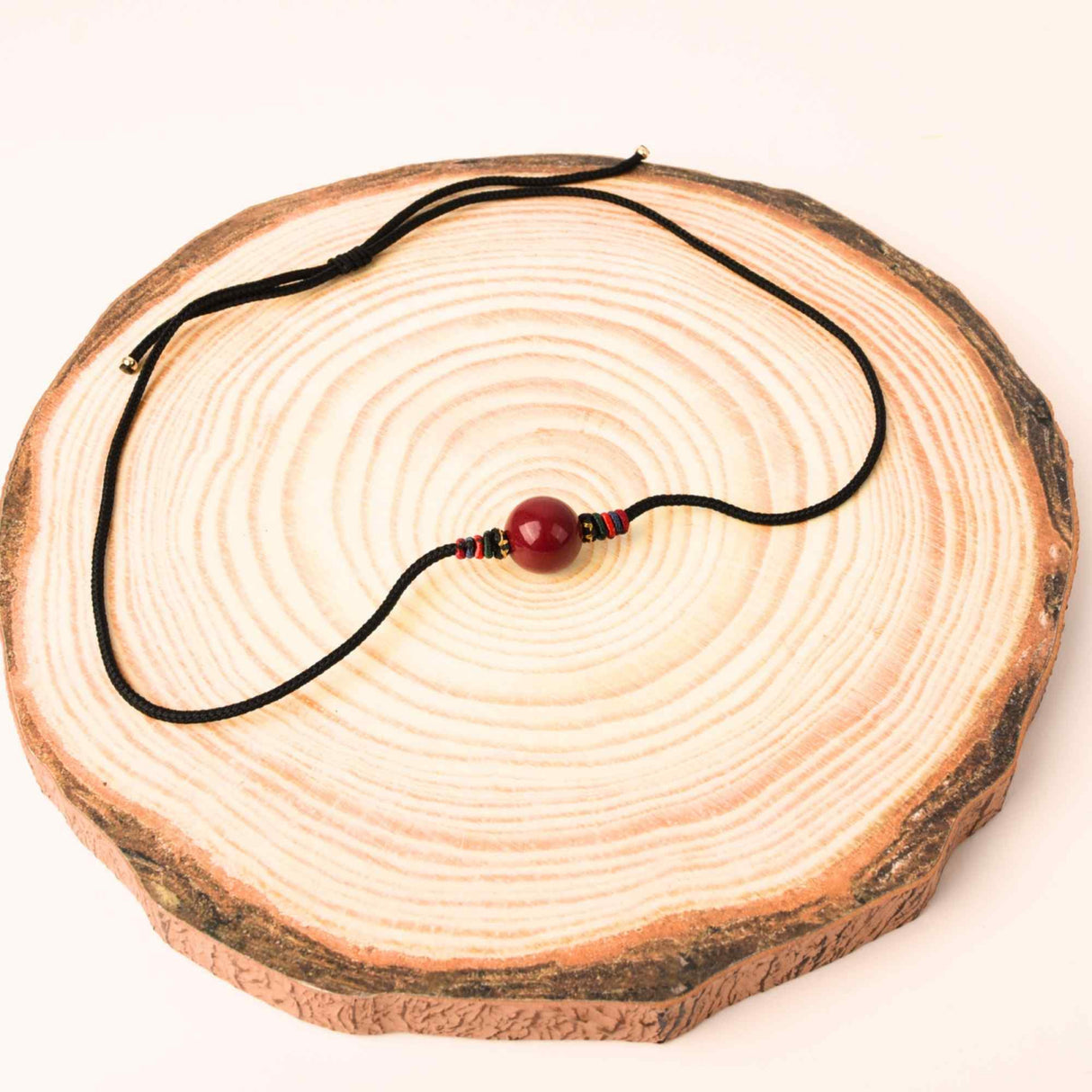 Colier cu pandantiv 16mm din cinabru natural