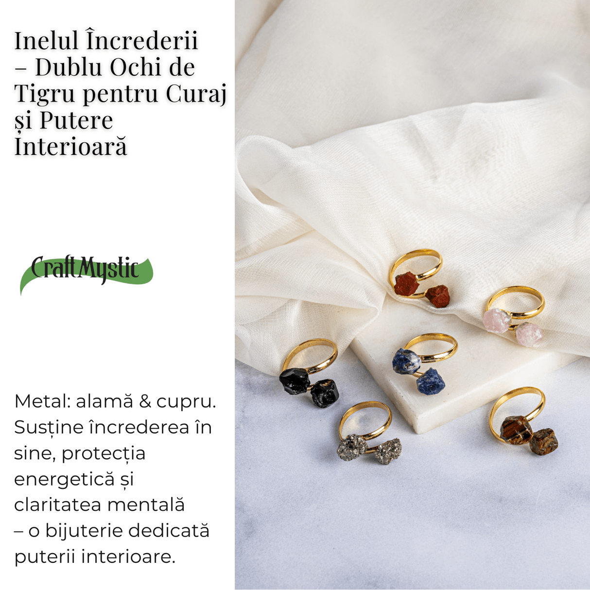 Inelul increderii – Dublu Ochi de tigru pentru curaj si putere interioara