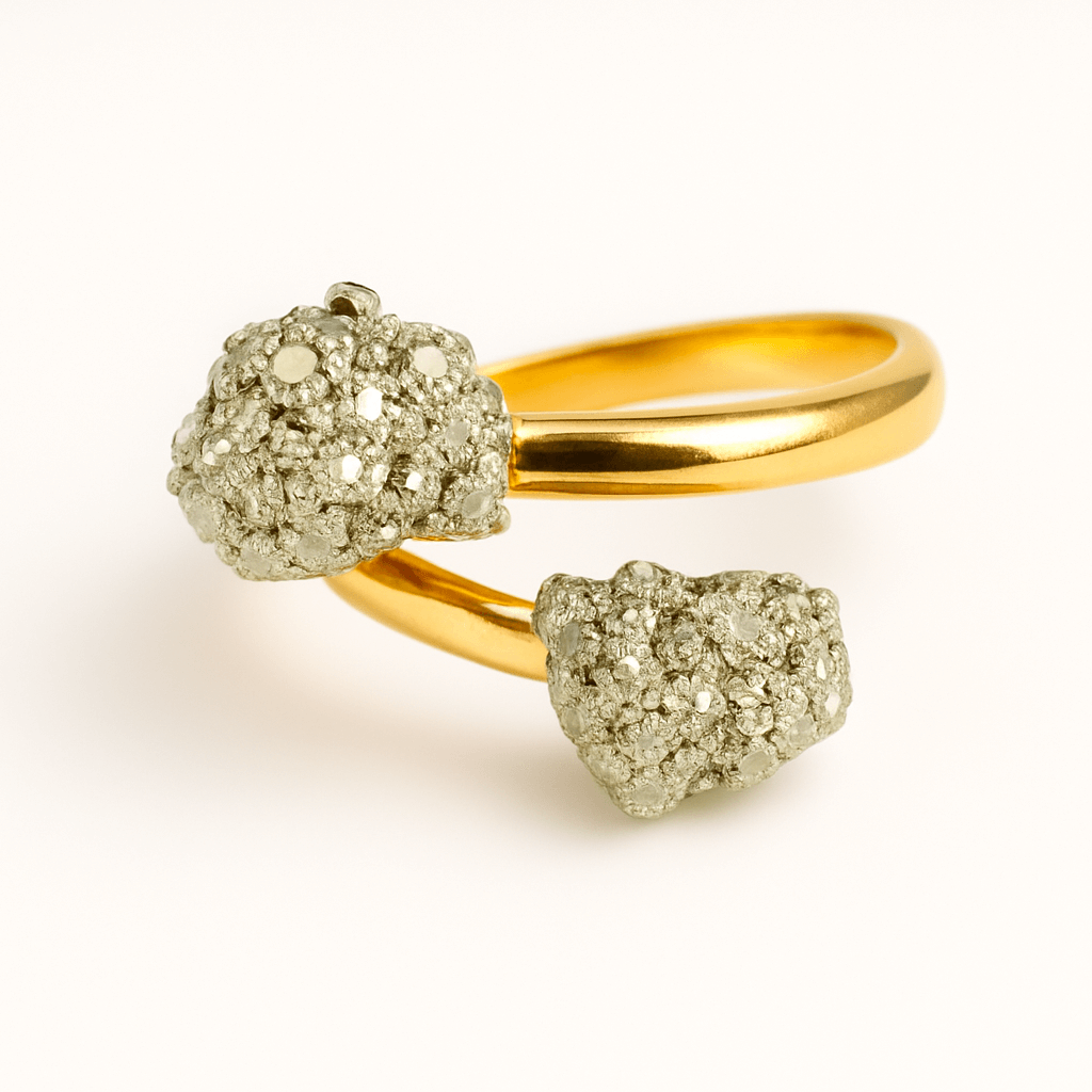 Putere in forma pura – Inel dublu cu pirita pentru protectie si motivare