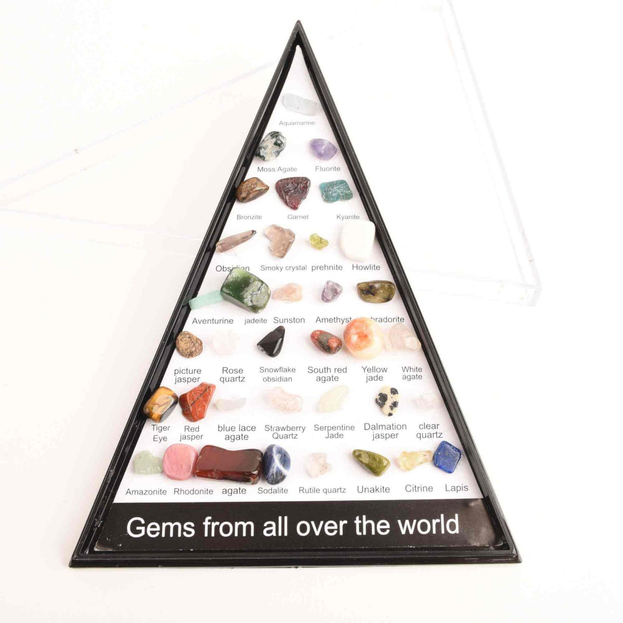 Mini Set 36 de cristale si pietre semipretioase de colectie din intreaga lume – cadou educational pentru copii, geologie, pietre minerale