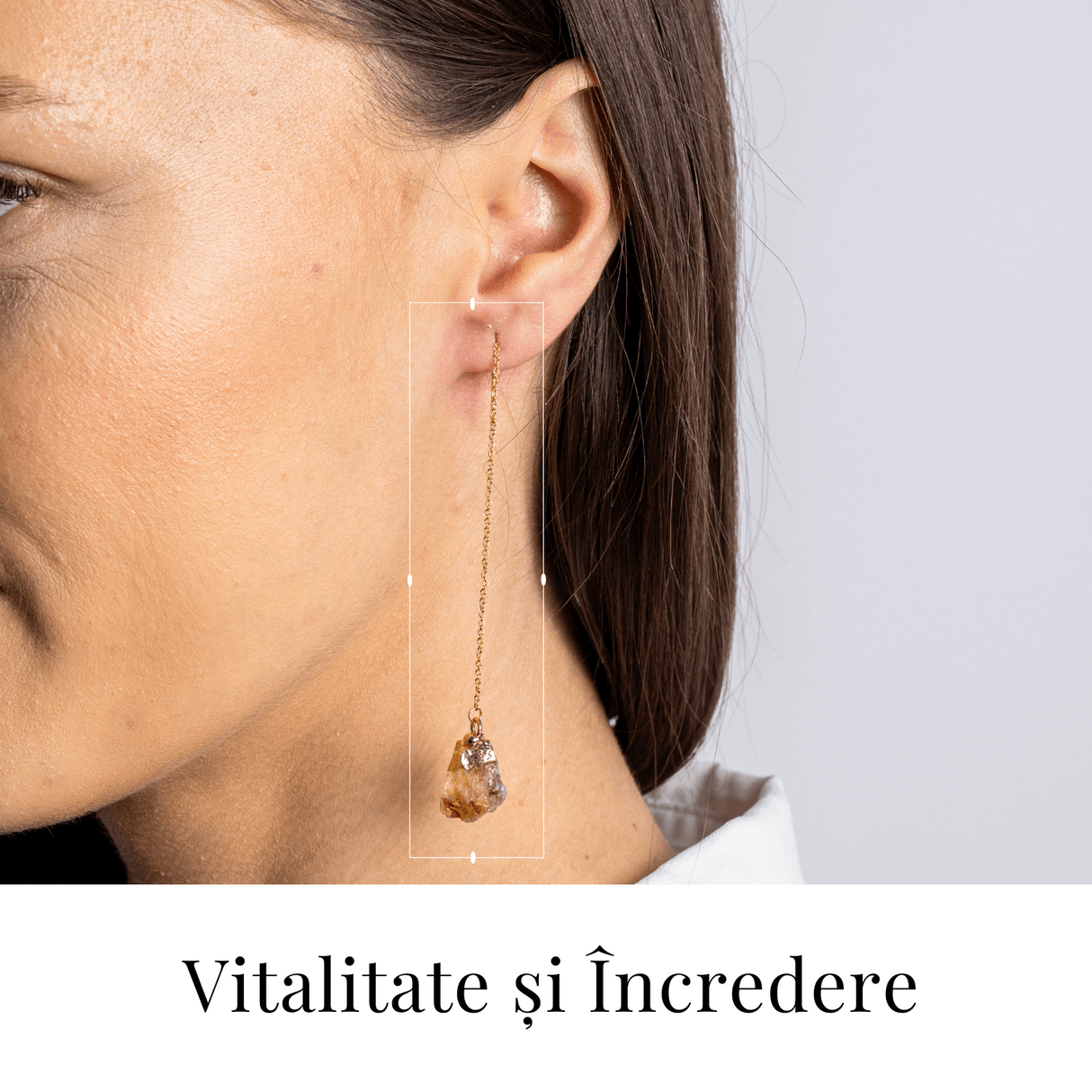 Cercei lungi pentru Vitalitate si Incredere – Piatra Citrin Naturala