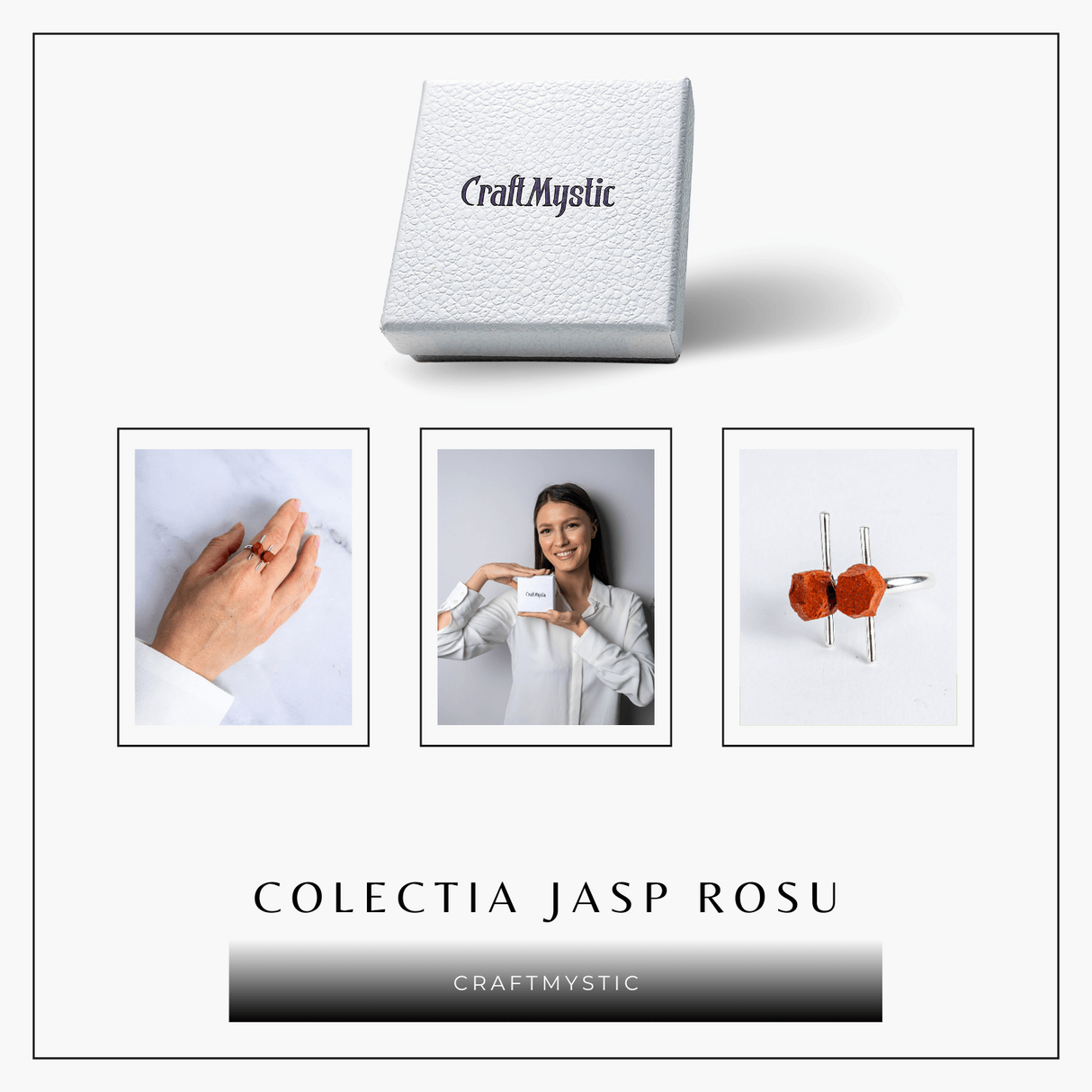 Forta interioara in forma bruta – Inel argintiu cu jasp rosu