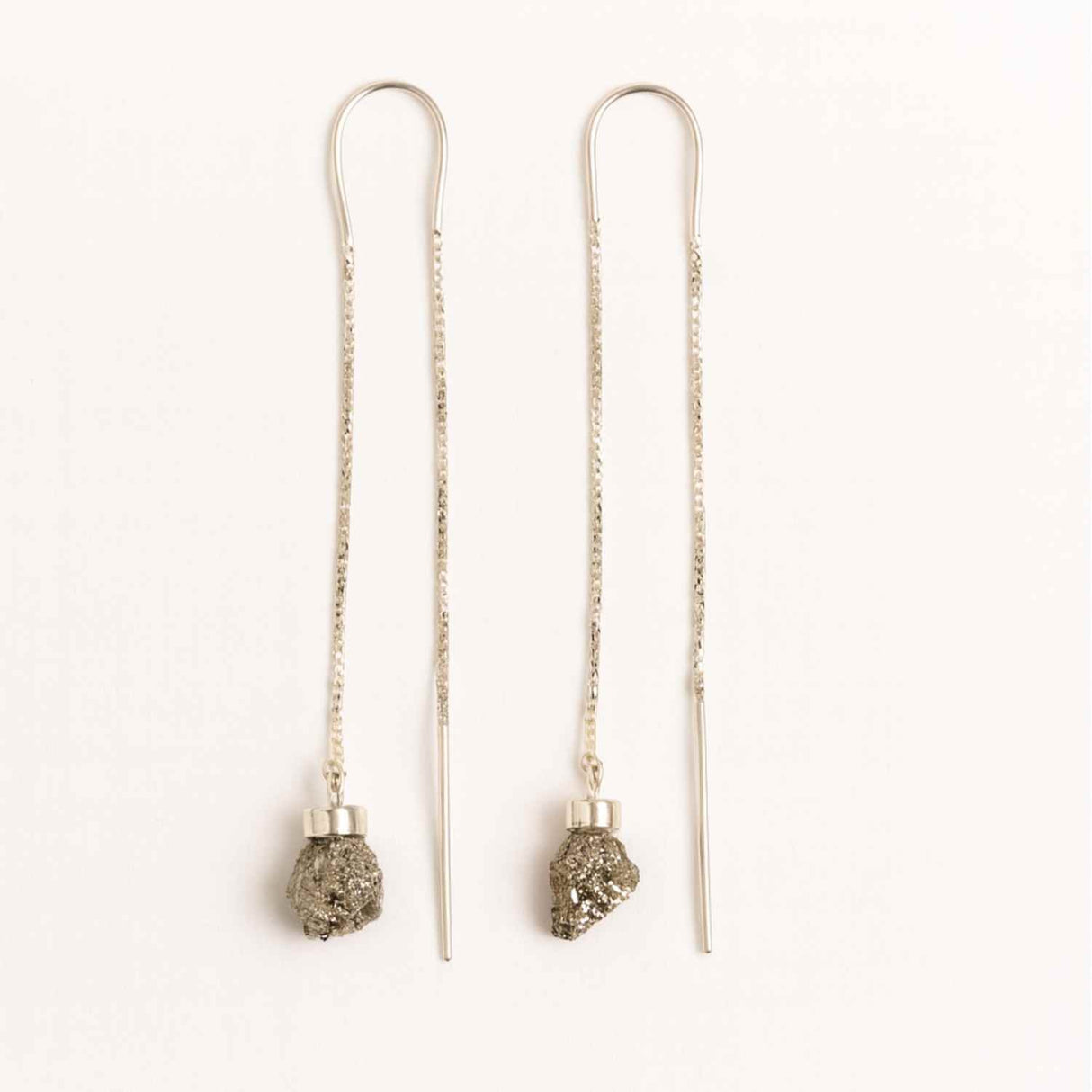 Cercei lungi din argint 925 cu pirita – Stralucire si incredere