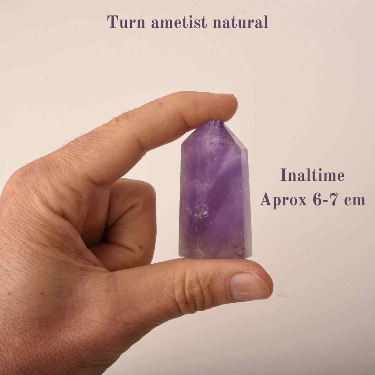 Turn de cristal semipretios vindecator hexagonal Ametist