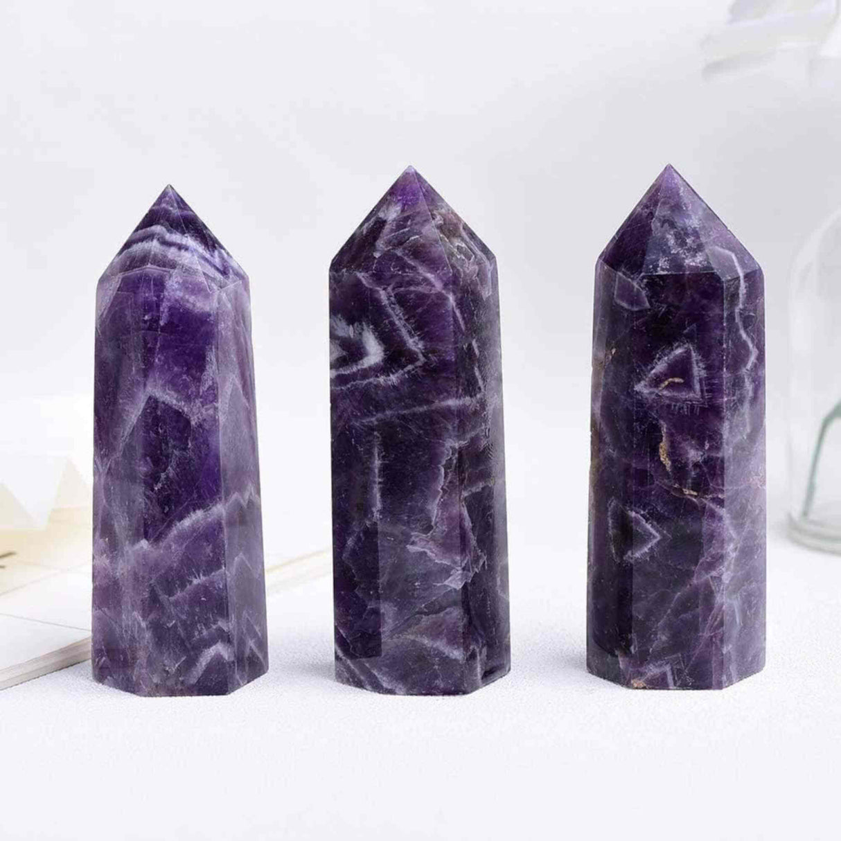 Turn de cristal semipretios vindecator hexagonal Ametist