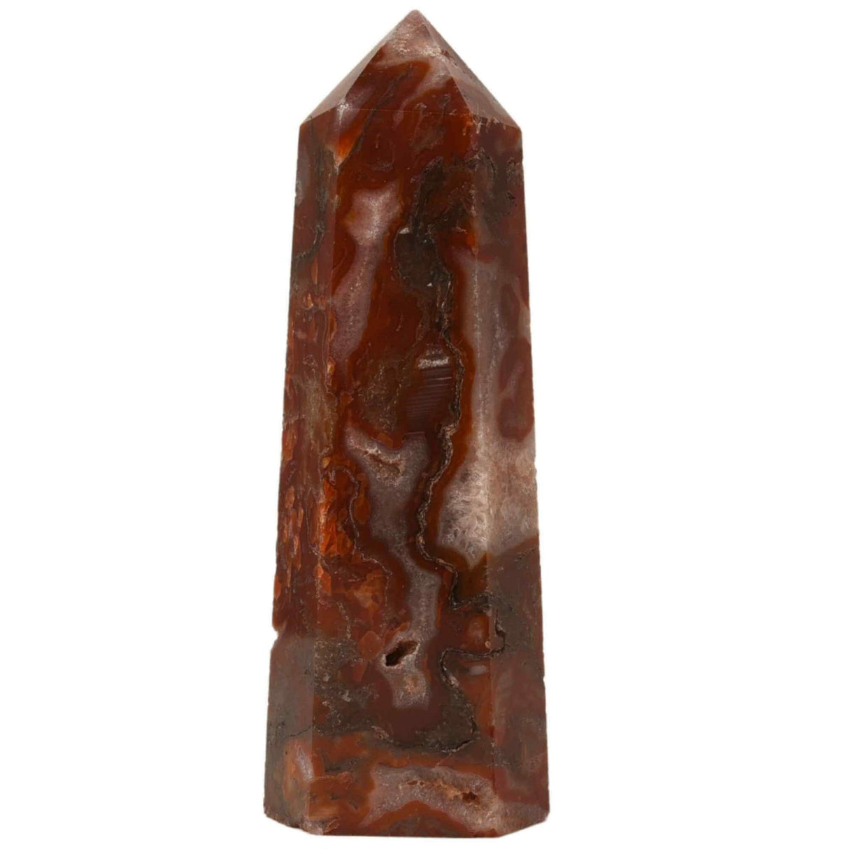 Turn din cristal natural unicat Carneol Agat 9-10 cm - Echilibru emotional, imbunatateste concentrarea