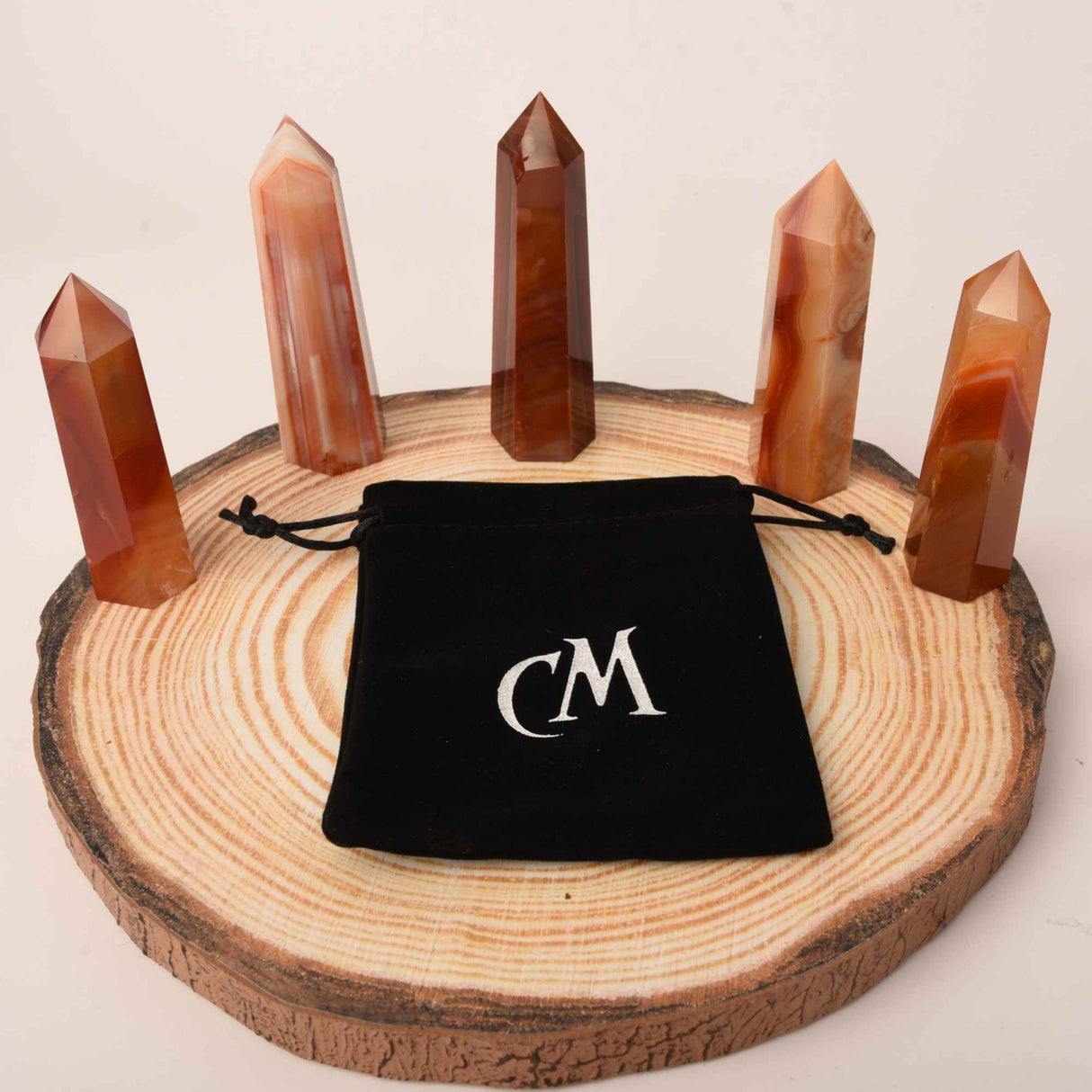 Turn din cristal natural unicat Carneol 9-10 cm