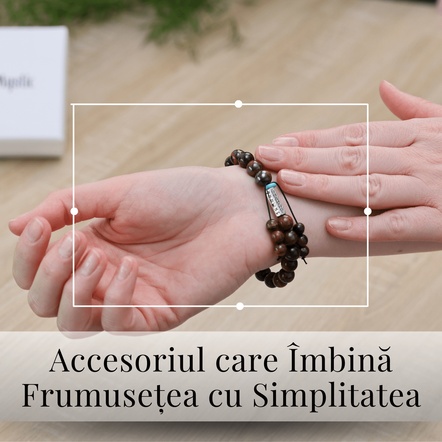 Bratara Elastica cu Margele 6mm din Pietre Semipretioase Ochi de Tigru, Tucurasi si Pandativ