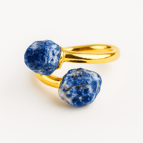 Activeaza-ti vocea interioara – Inel cu dublu Sodalit, piatra comunicarii autentice