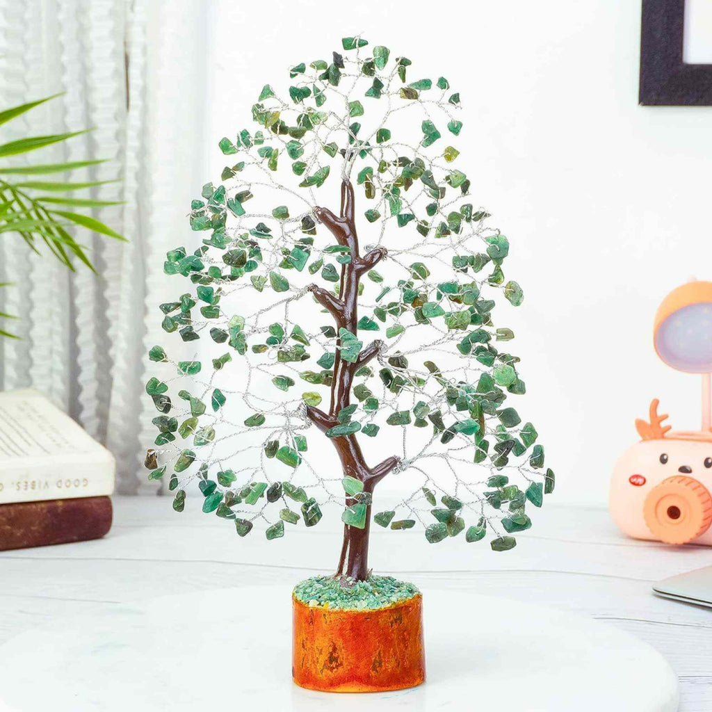 Arbore 25 cm cu pietricele semipretioase din Aventurin Verde