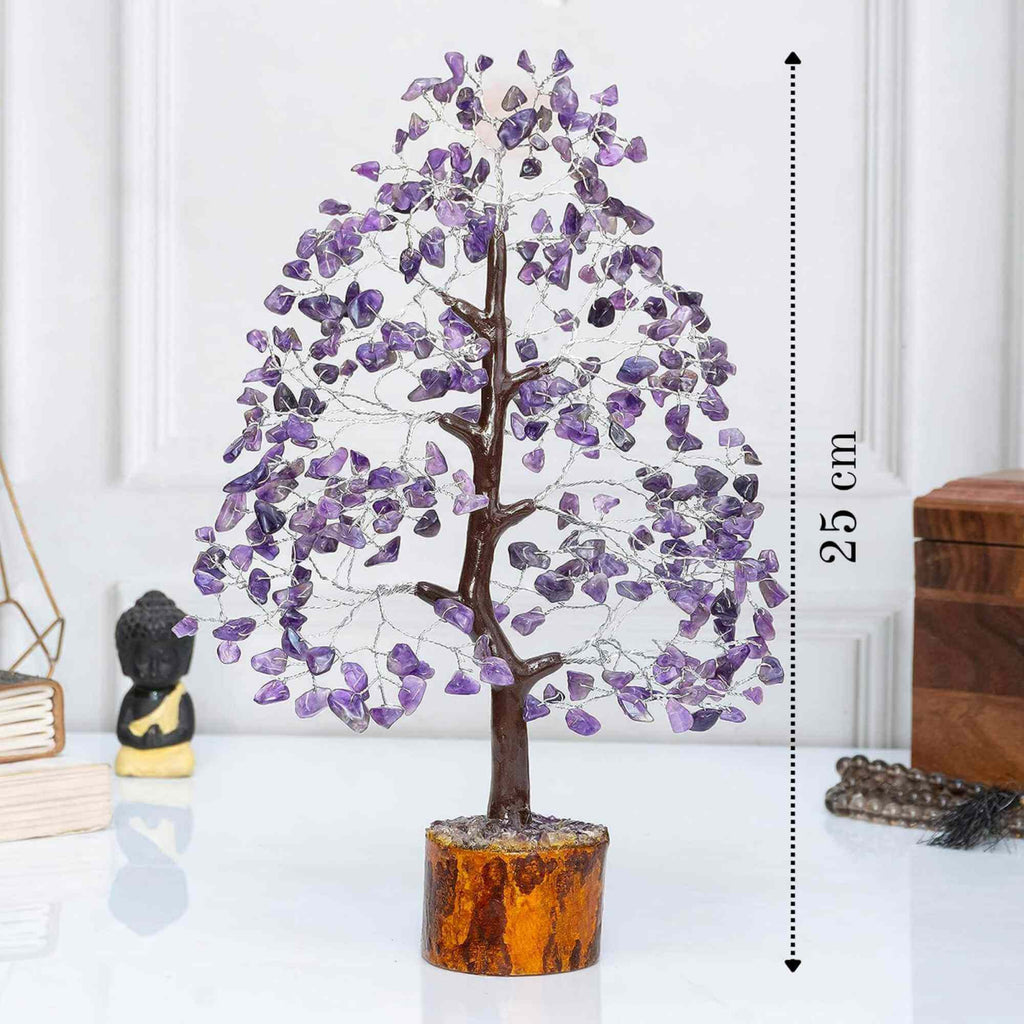 Arbore 25 cm Cristalin cu pietricele din Ametist