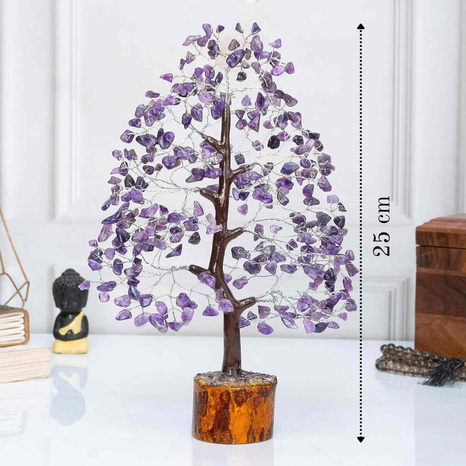 Arbore 25 cm Cristalin cu pietricele din Ametist