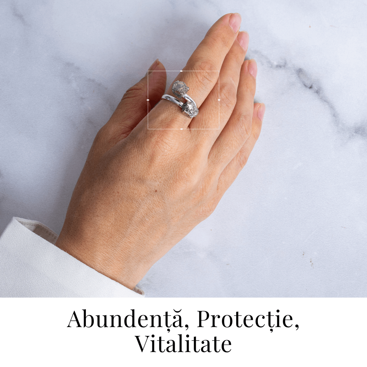 Atrage succesul si blocheaza negativitatea – Inel dublu Pirita in forma naturala