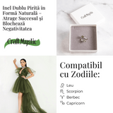 Atrage succesul si blocheaza negativitatea – Inel dublu Pirita in forma naturala