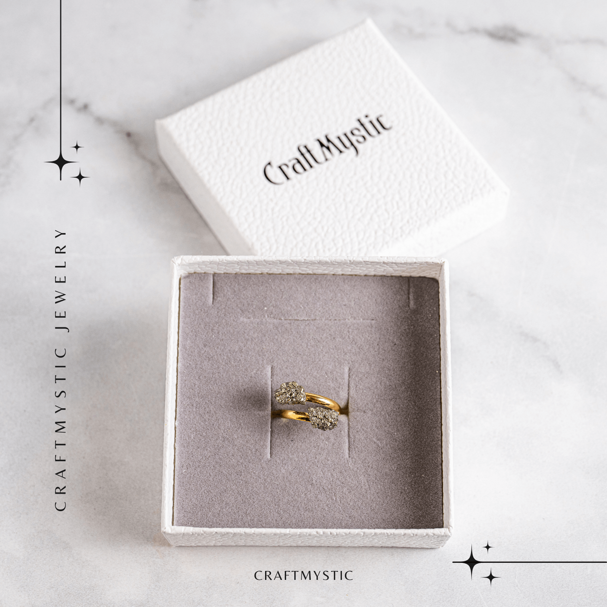 Putere in forma pura – Inel dublu cu pirita pentru protectie si motivare