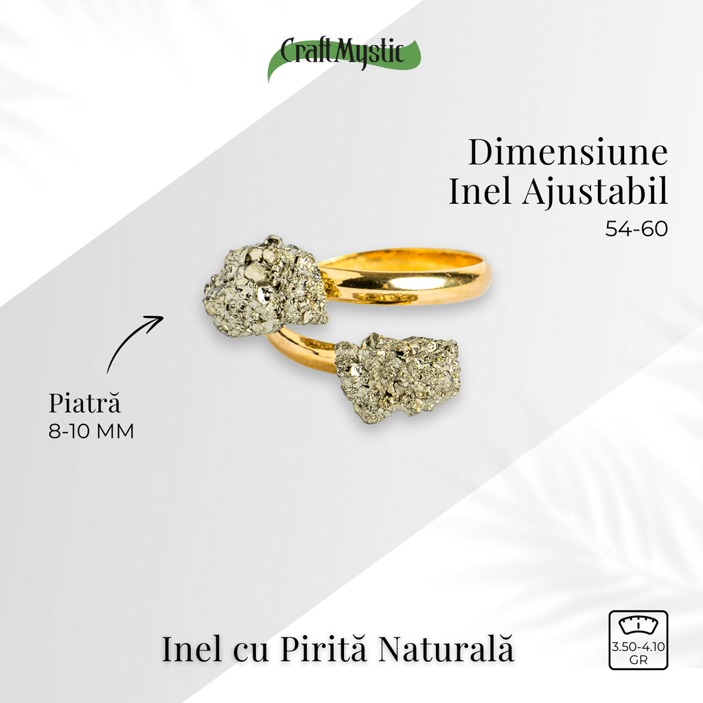 Putere in forma pura – Inel dublu cu pirita pentru protectie si motivare