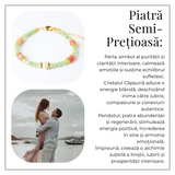 Prosperitate si Feminitate – Bratara cu Cristale de Peridot si Perla
