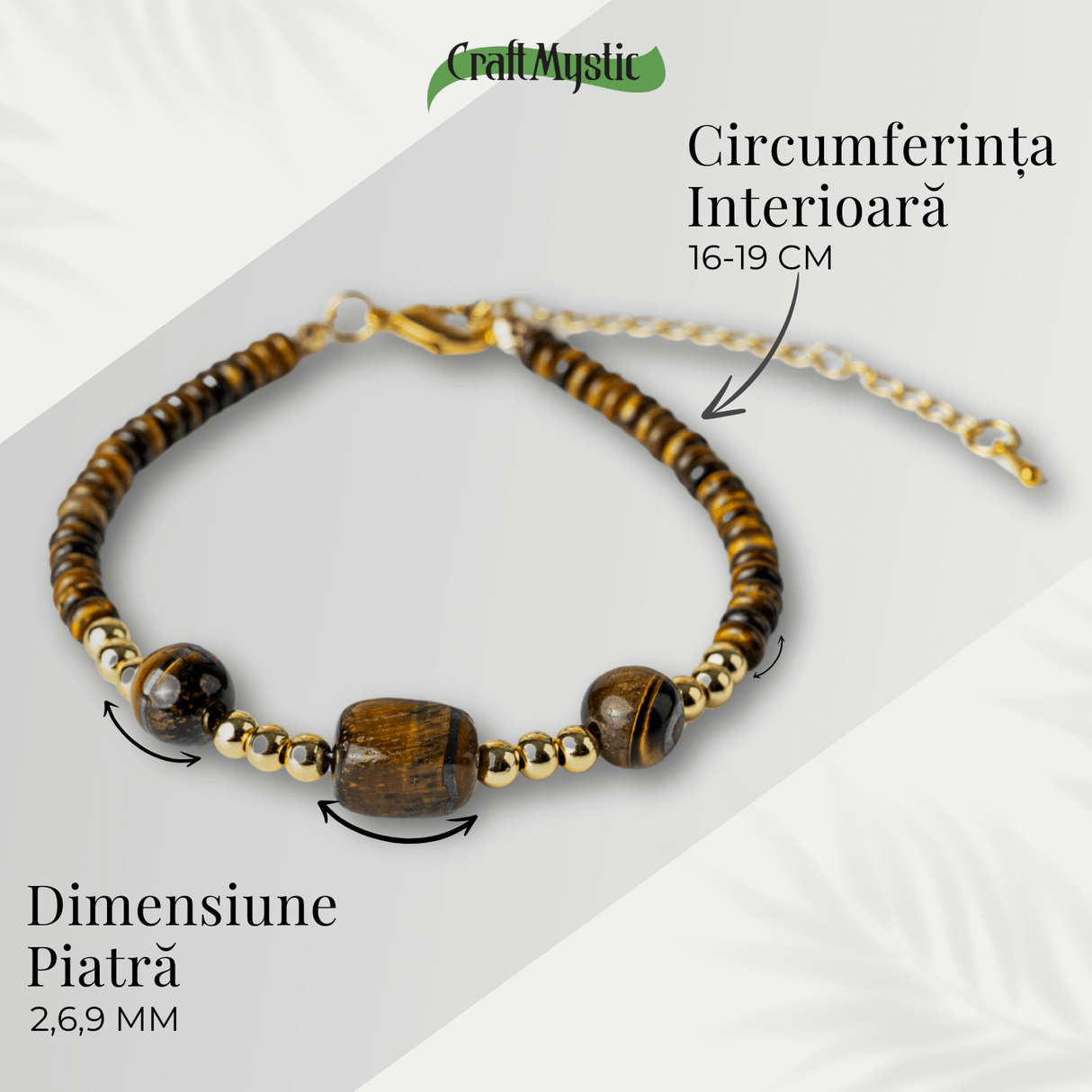 Vibratie de Stabilitate – Bratara cu Ochi de Tigru Natural