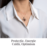 Colier inimioara cu chihlimbar si montura argint 925 – Protectie, caldura si echilibru emotional
