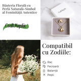Colier Bijuterie florala cu perla naturala – Simbol al feminitatii autentice