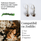 Buburuze Solare – Cercei cu chihlimbar natural si montura din argint 925