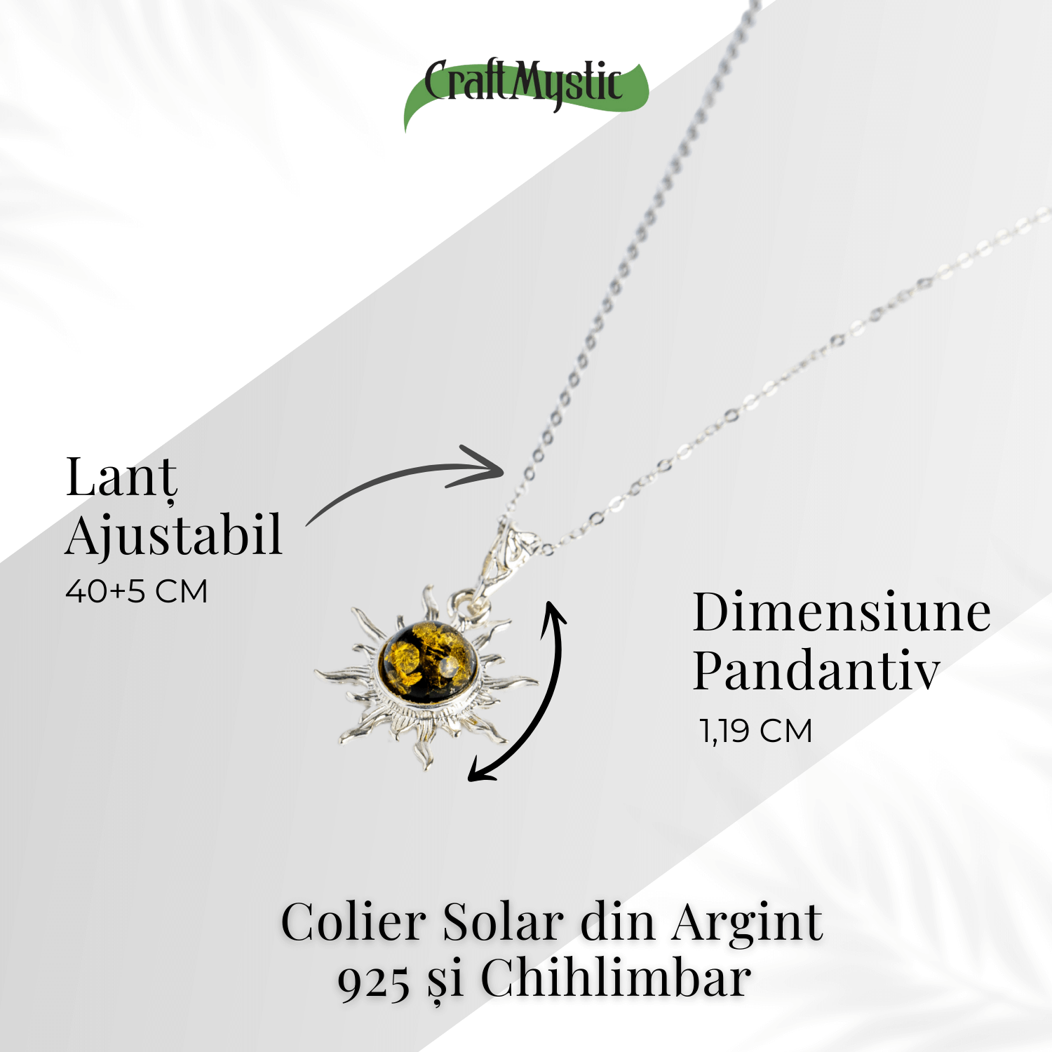 Puterea soarelui – Colier solar din argint 925 cu chihlimbar natural