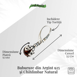 Buburuze Solare – Cercei cu chihlimbar natural si montura din argint 925