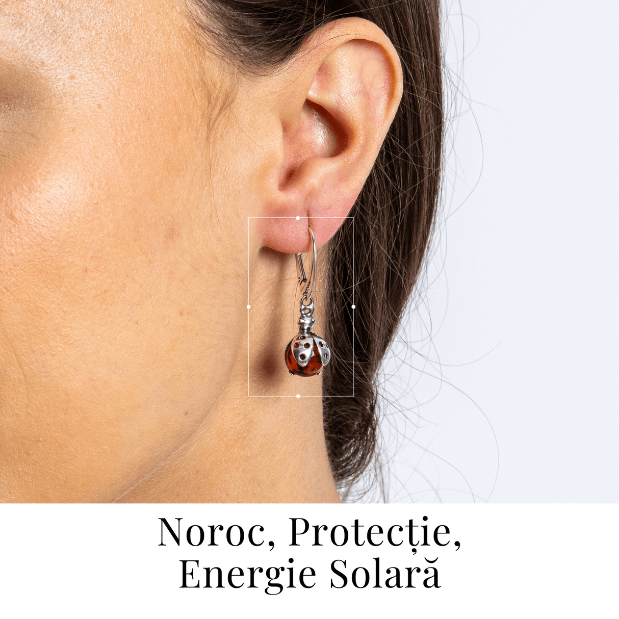 Buburuze Solare – Cercei cu chihlimbar natural si montura din argint 925