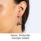 Buburuze Solare – Cercei cu chihlimbar natural si montura din argint 925