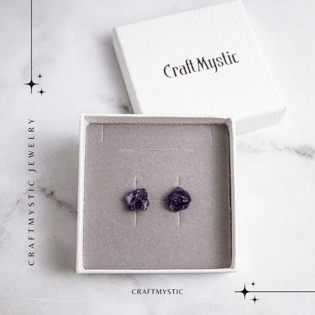 Bijuterie pentru Liniste Interioara – Cercei cu Cristal Ametist