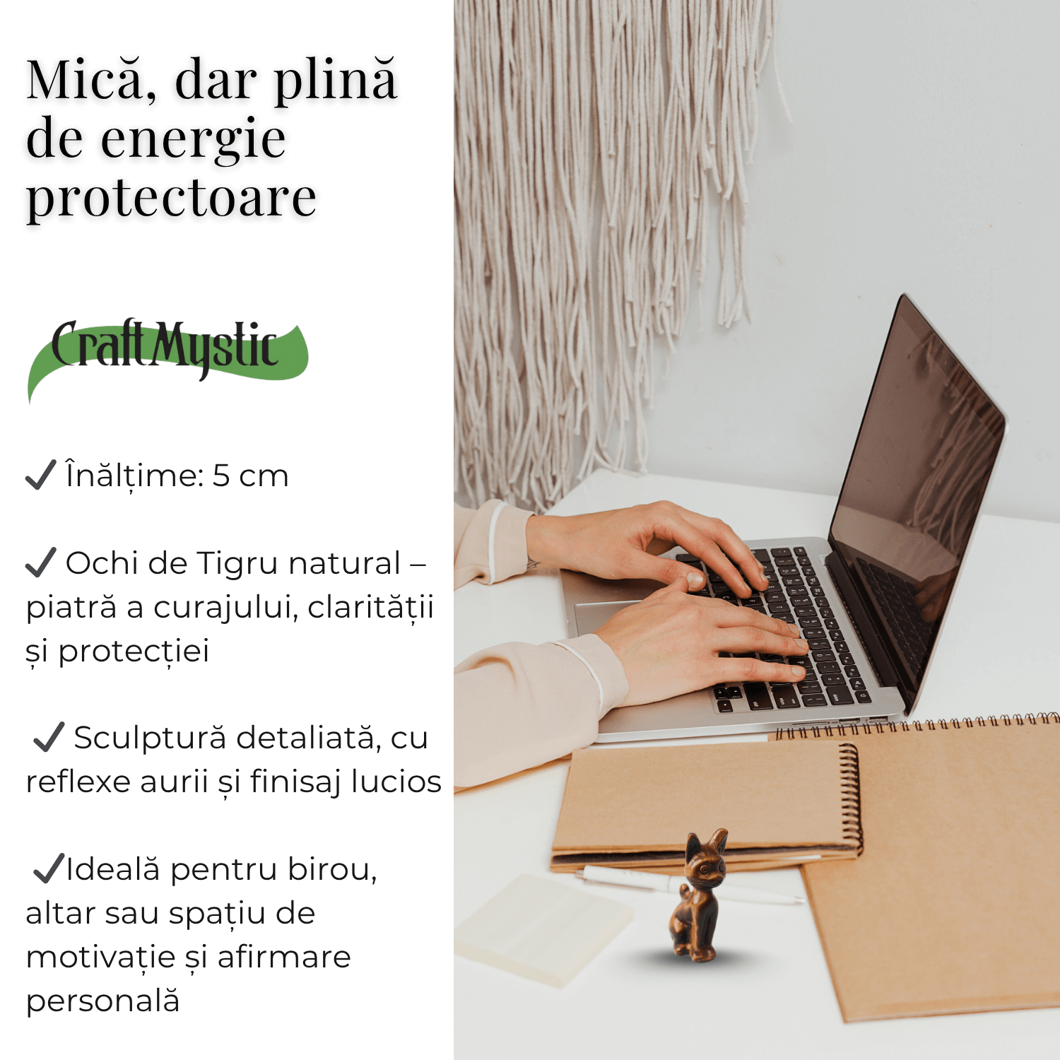 Gardiana curajului – Pisicuta din Ochi de Tigru pentru Protectie si Putere Interioara