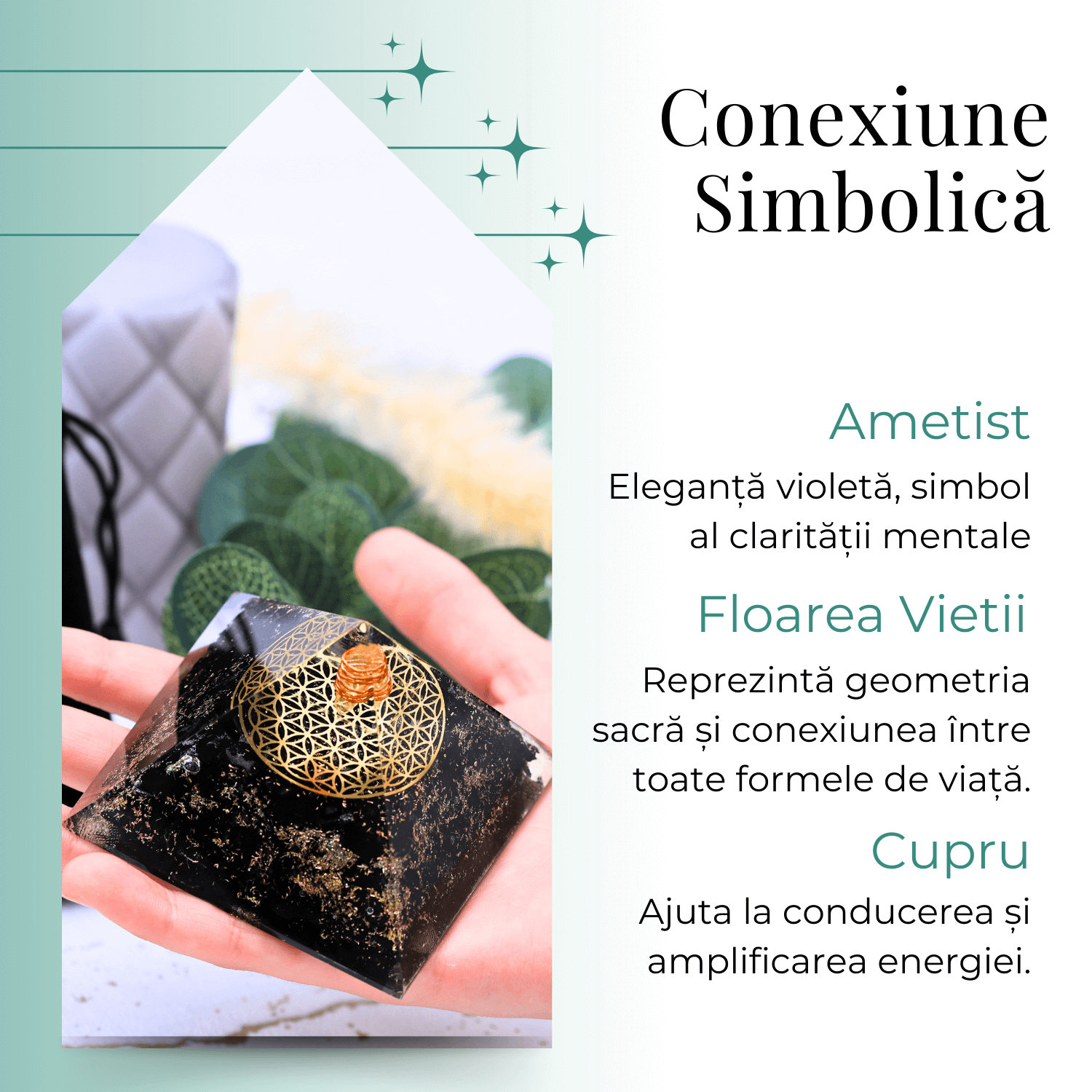 Piramida Orgonica cu Turmalina Neagra
