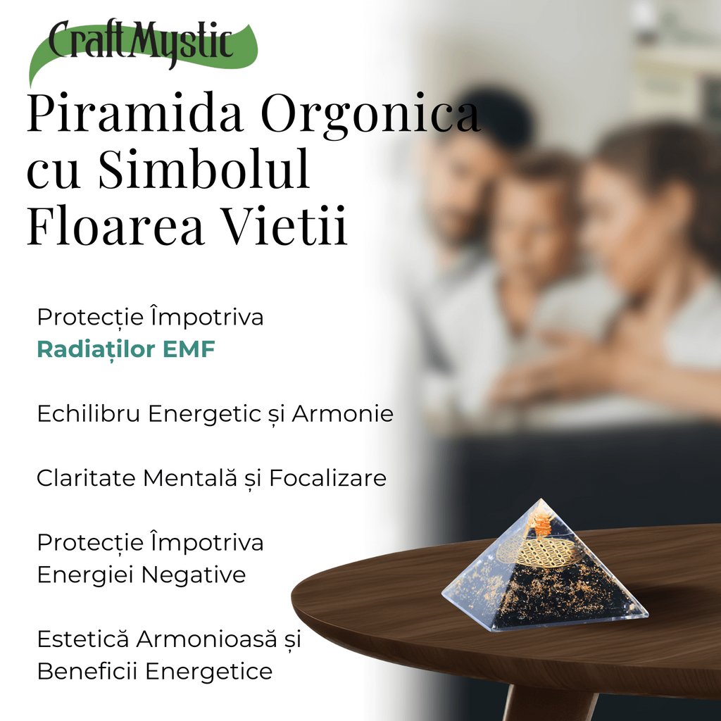 Piramida Orgonica cu Turmalina Neagra