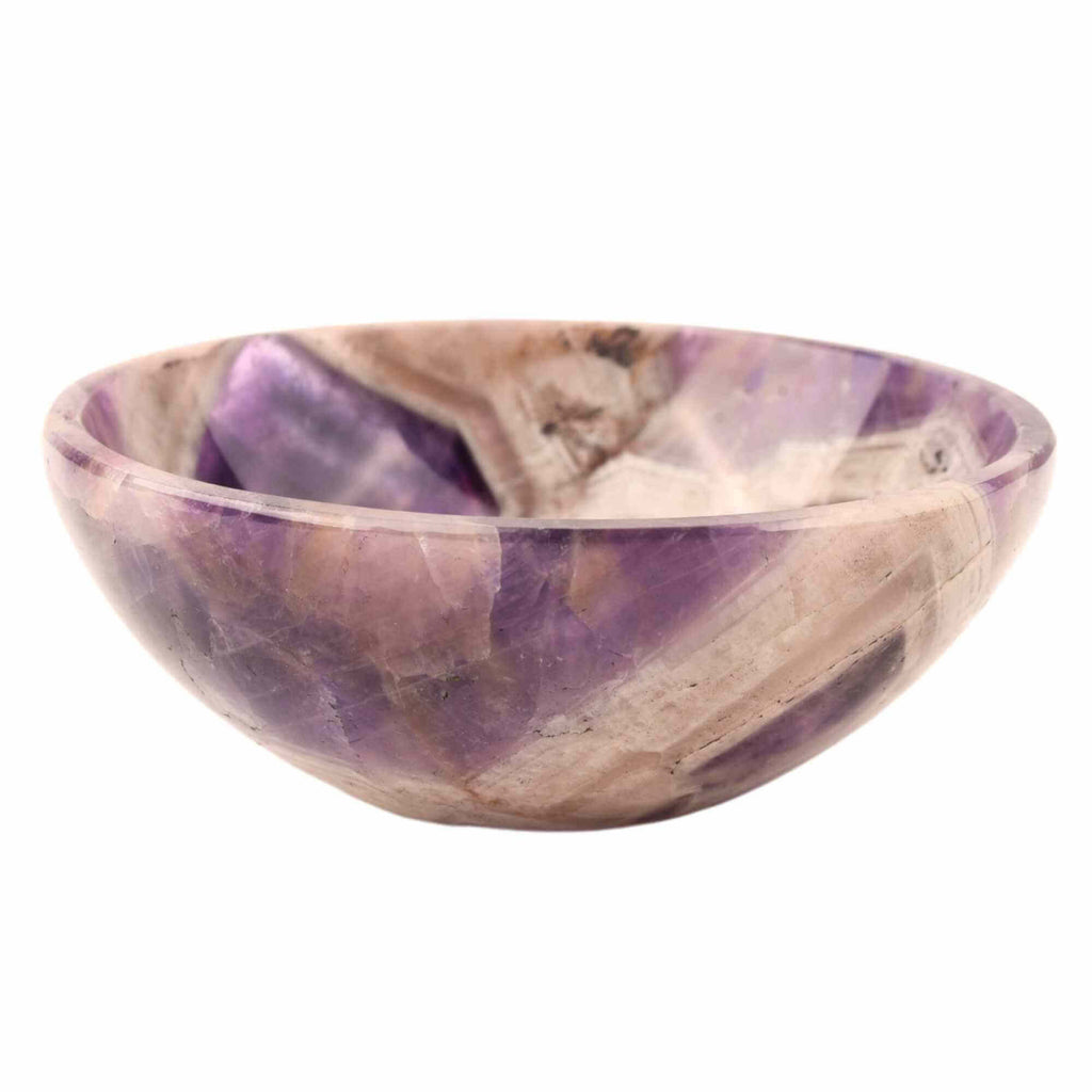 Mini Bol de Cristal natural din Ametist - 8,5 cm Castron din Piatra Semipretioasa pentru Decor, Incarcare si curatare