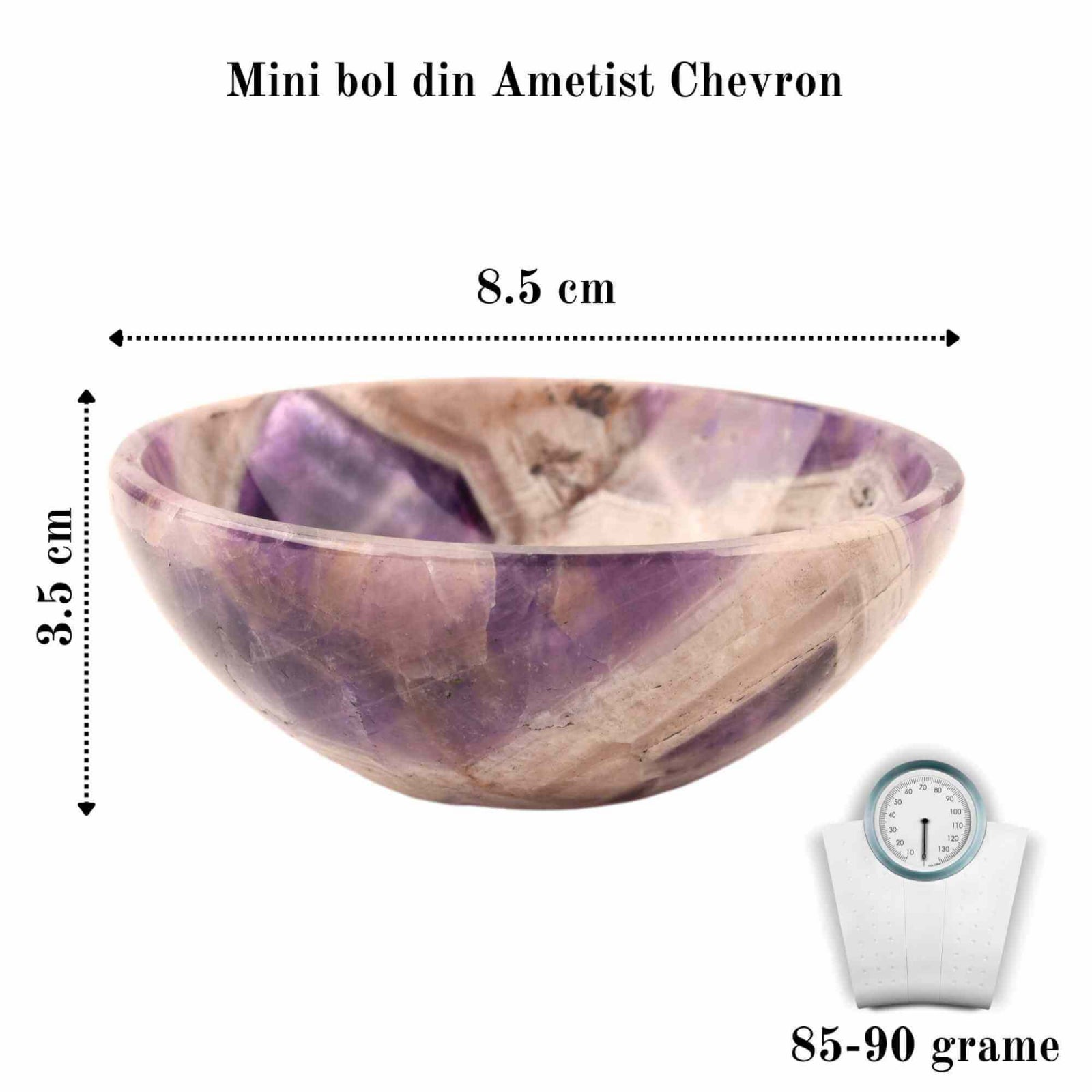 Mini Bol de Cristal natural din Ametist