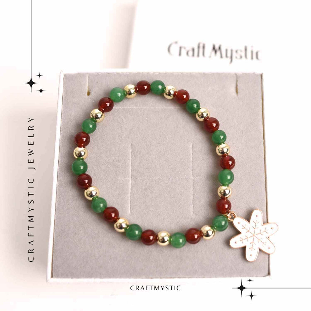 Bratara Agat rosu si aventurin verde 4mm cu accesoriu mixt