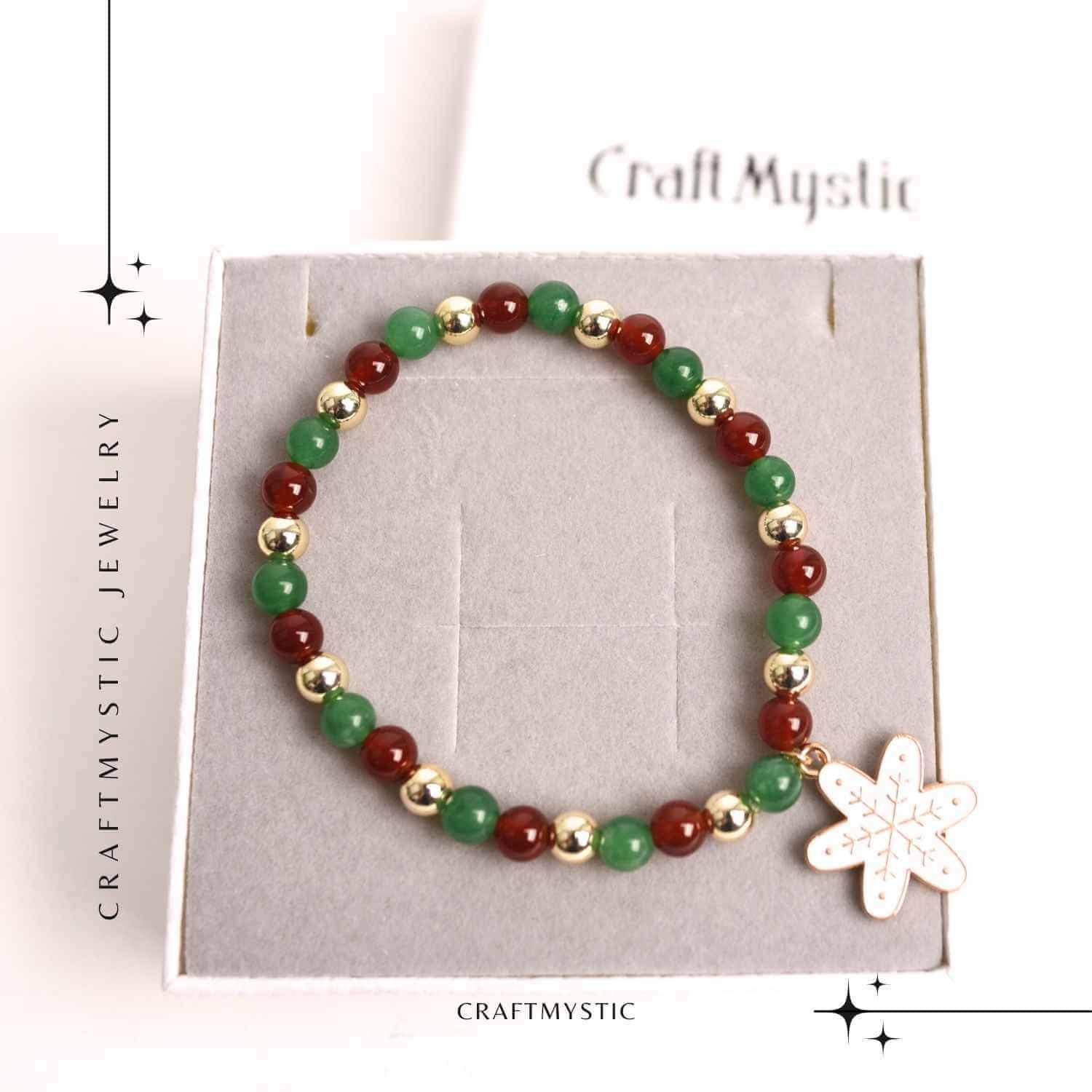 Bratara Agat rosu si aventurin verde 4mm cu accesoriu mixt