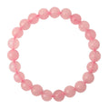 Bratara Elastica cu Margele de 8mm din Cuart Roz, Circumferinta 17 cm - Bijuterie Terapeutica si Cadou Elegant"