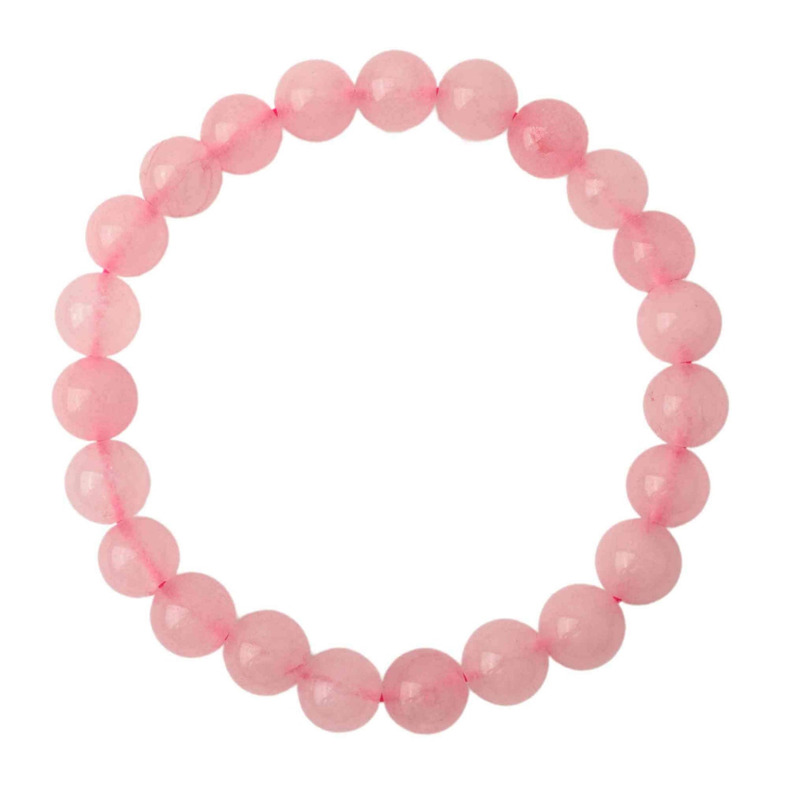 Bratara Elastica cu Margele de 8mm din Cuart Roz, Circumferinta 17 cm - Bijuterie Terapeutica si Cadou Elegant"