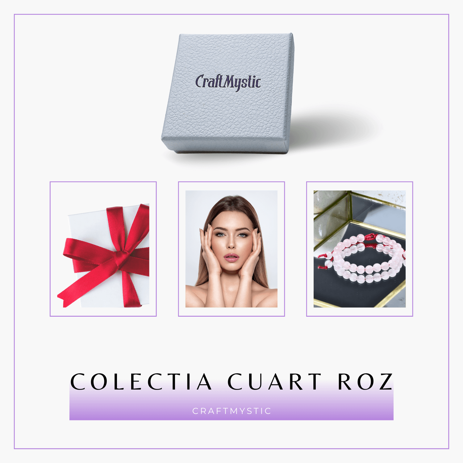 Bratara Simpla Reglabila din Cuart Roz Natural – Armonie Pura