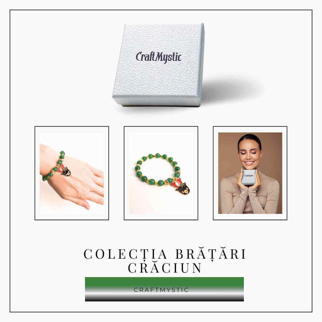 Bratara naturala Aventurin verde cu accesoriu mixt- armonie si noroc