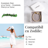 Feminina, fina si cu noroc – Bratara cu perle si pisicuta din scoica